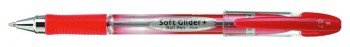 Шариковая ручка SOFT GLIDER+, цвет корпуса красный