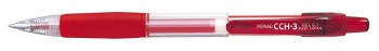 Автоматические гелевые ручки CCH-3 Gel, цвет корпуса красный